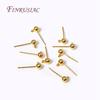 18K Goldplattiertes Silbernadelmaterial Ohrringe DIY Schmuckherstellung Ohrringe Zubehör 3/4MM Kugelpfostenohrring mit geschlossenem Ring