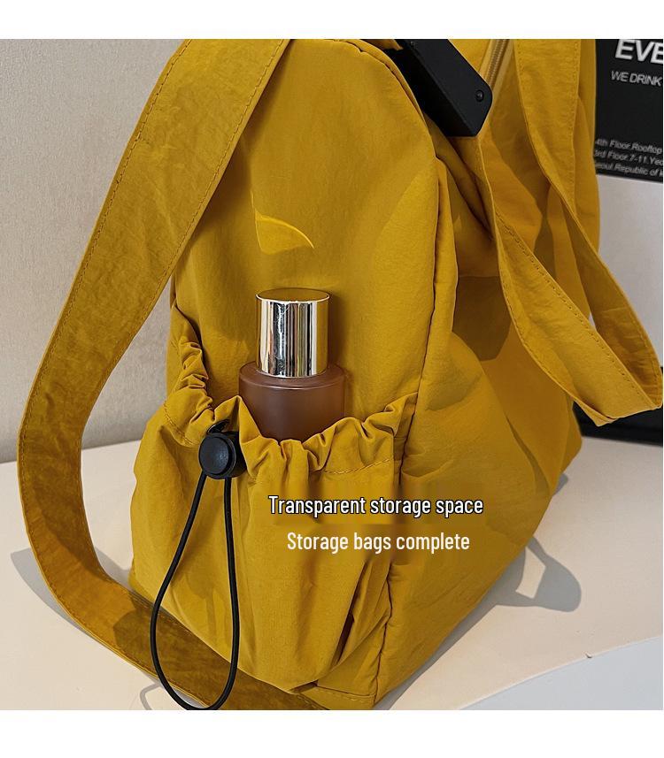 Versatile Large Capacity Solid Color Crossbody Tote Bag for Daily Commute