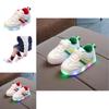 High-quality Luminous Sneakers For Kids With Striped Pattern And Eye-catching Led Features