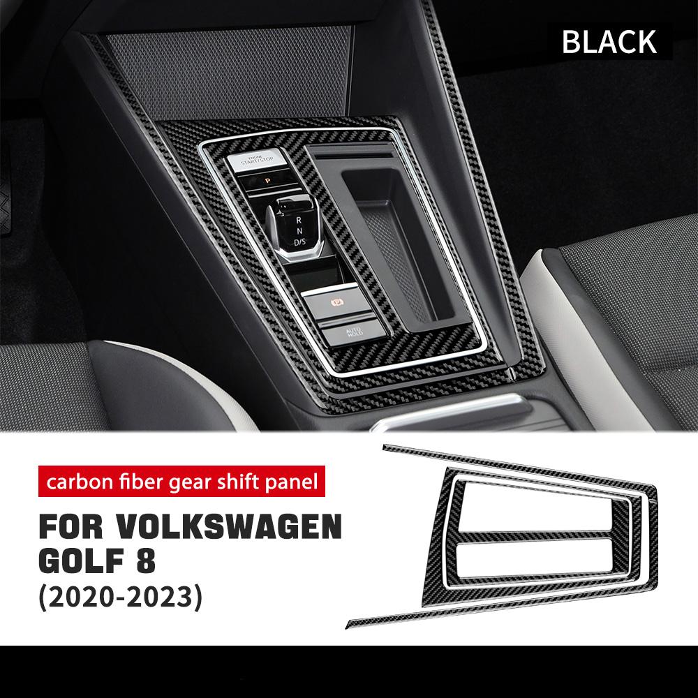 Real Carbon Fiber Sticker For Volkswagen VW Golf 8 MK8 2020 2021 2022 2023 Car Interior Trim Red Shift Panel Decor Accessories