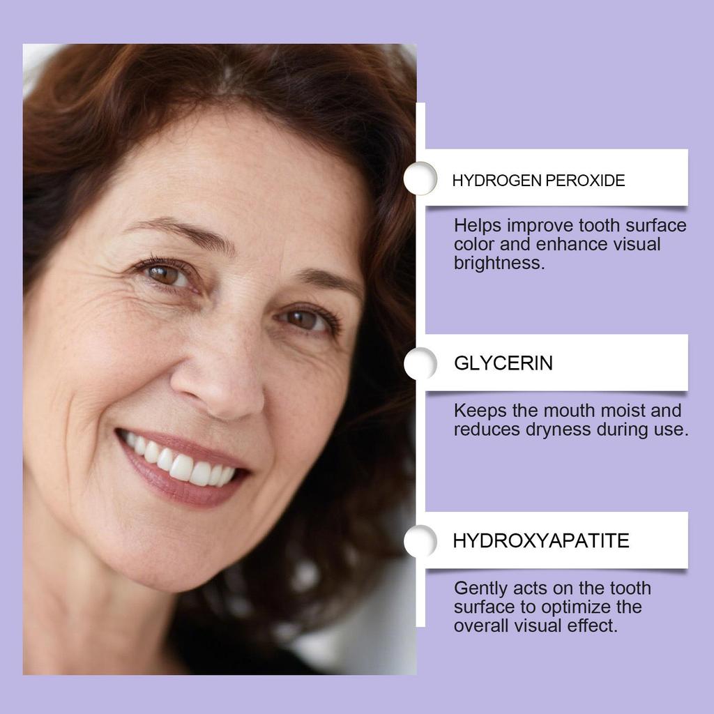 Feimuko Mint-Infused Purple Teeth Whitening Strips - Gentle, Non-Irritating, Invisible Fit