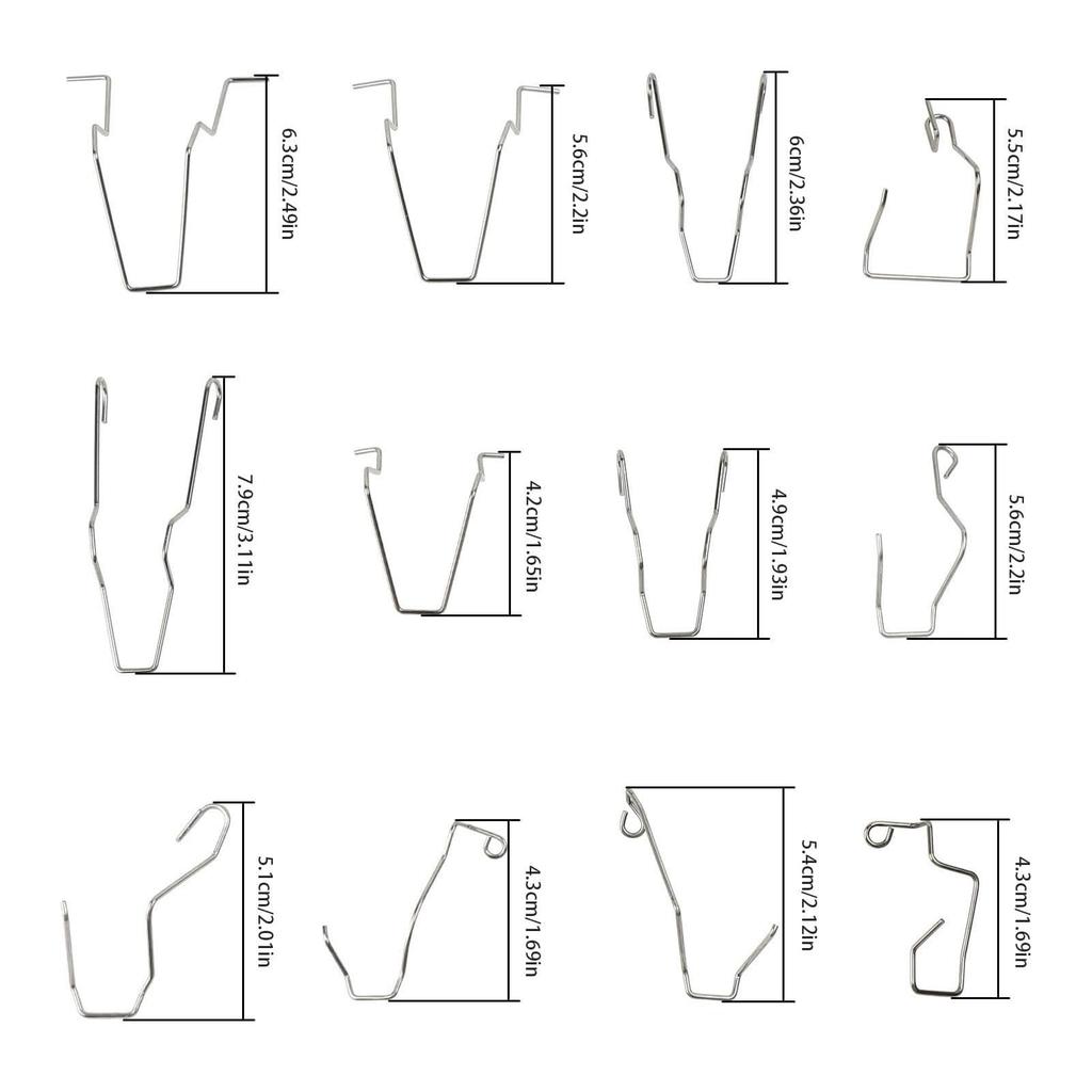 12PCS Headlight Bulb Spring Clip Holding Spring Clip, Universal Automotive Headlight Clip with 12