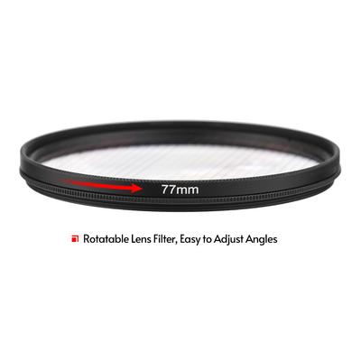 77mm Rainbow Streak Lens Filter Special Effects Anamorphic Optical Glass Filter for DSLR Cameras
