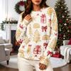 Women's Casual Long Sleeve Christmas Print Neck Sweatshirt