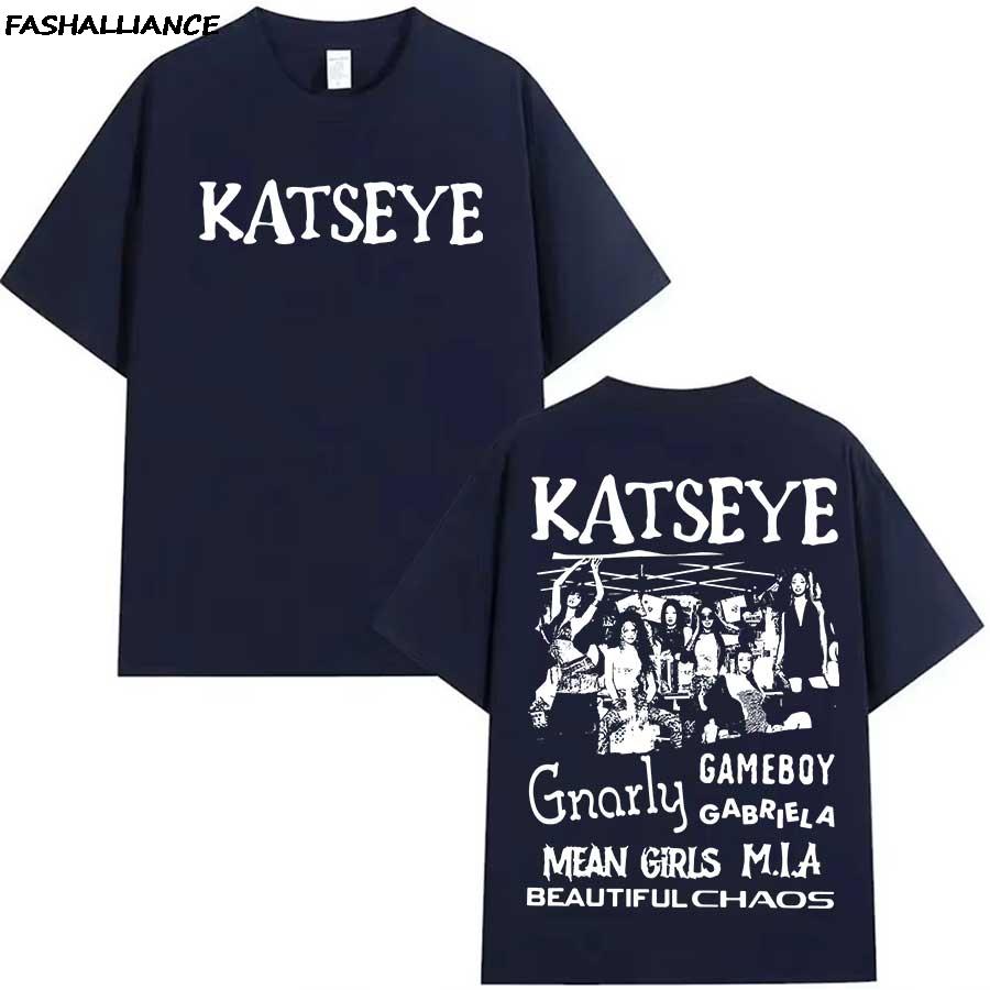 KATSEYE Kpop Beautiful Chaos T shirt for Men Women Hiphop Streetwear Oversized Tops 100 Cotton TShirt KA4