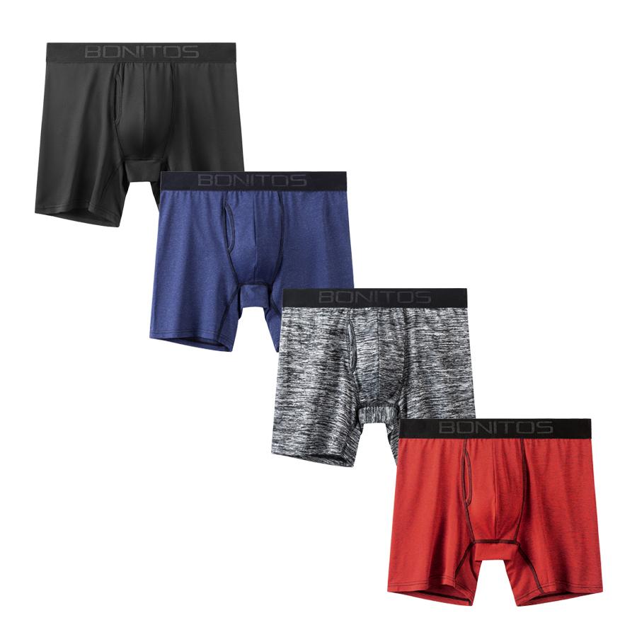 4pcs Front Open Mens Boxer Shorts Sexy Men's Panties Brand Men Underpants Breathable Underwear for Man Soft Elasticity Homme Trunks Boxers