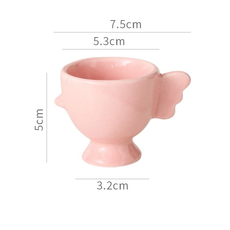 Eierbecher Erhöhter Boden Einfarbig Rutschfester Griff Guter Halt Make-up Schwamm Halter Mini Frühstück Keramik Eierhalter Esszimmer