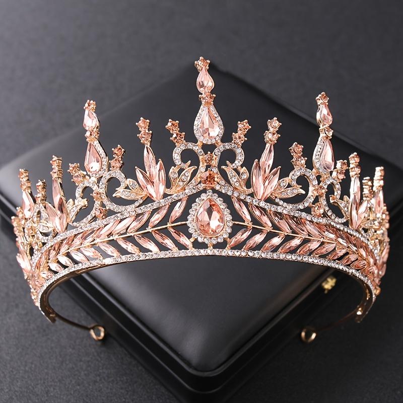Baroque Crystal Crown Tiara Rhinestone Prom Princess Diadem Bridal Wedding Hair Accessories Jewelry Crown Tiara For Women Bride