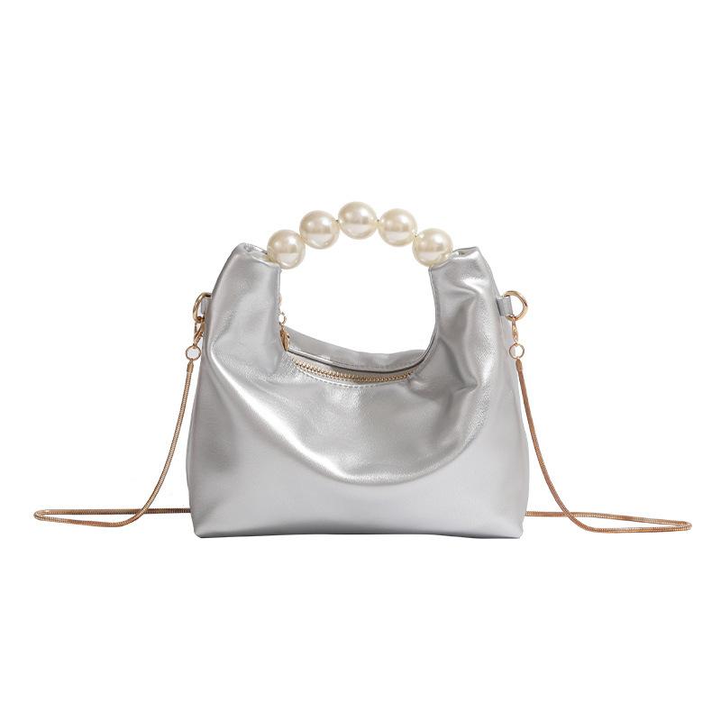 Pearl handbag women's new high-end messenger dumpling bag