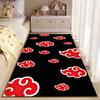 Red Cloud Pattern Black Carpet suitable as a non-slip mat for the living room or bedroom sofa