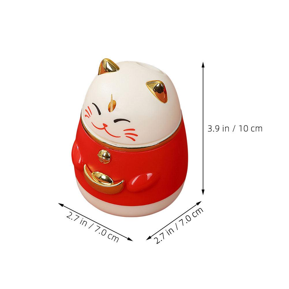 Desktop Toothpick Container Fortune Cat Style Multi Purpose Storage for Toothpicks and Small Items Cute Toothpick Holder