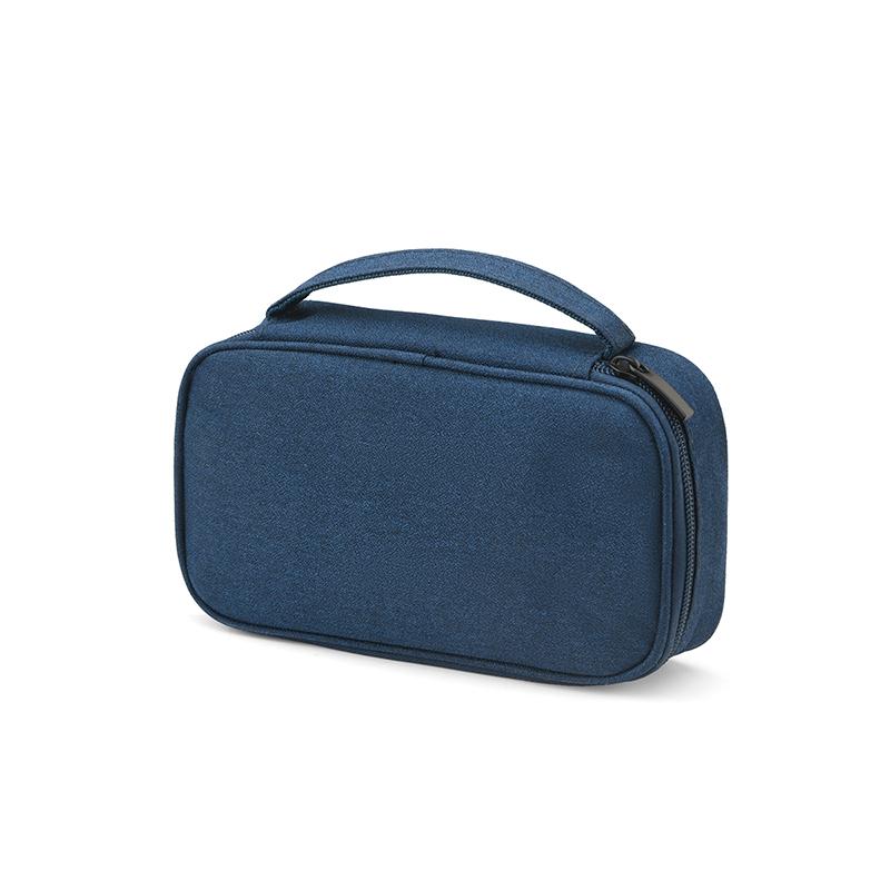

1Pcs Large Capacity Digital Accessories Storage Bag,Clutch Bag,Multi-Pocket,Waterproof Fabric,Suitable for Outdoor,Travel,Office синій
