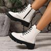 Fashion Internet Celebrity Heightened Platform 2025 New Versatile Booties Spring and Autumn Women's Single Boots