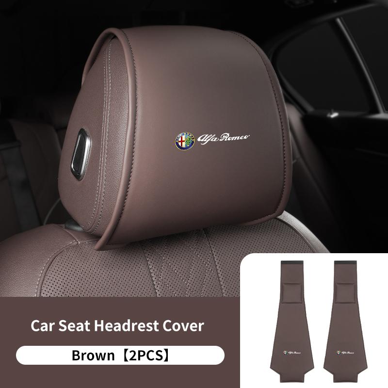 For Alfa Romeo Car Styling Headrest Case Anti-Dirty Dustproof Protective Cover GT Stelvio F1 Brera Volante Tonale Gloria Disco