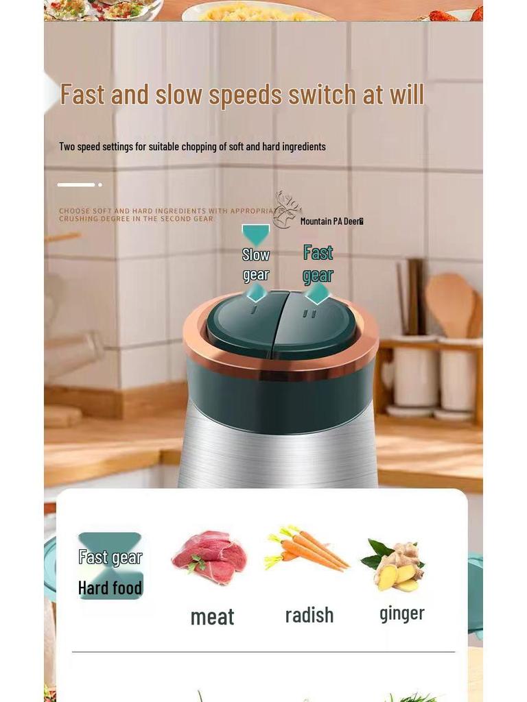 Home Multifunctional Stainless Steel Meat Grinder and Dumpling Mixer Blender