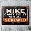 "Mike Fix It Funny Warning Metal Tin Sign Wall Decor Home Bar Cafe Garage Rustic Art"