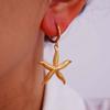 DIY Golden Fish Earrings Starfish Koi Seahorse Eardrops Jewelry Metal Scallop Necklace  Accessories