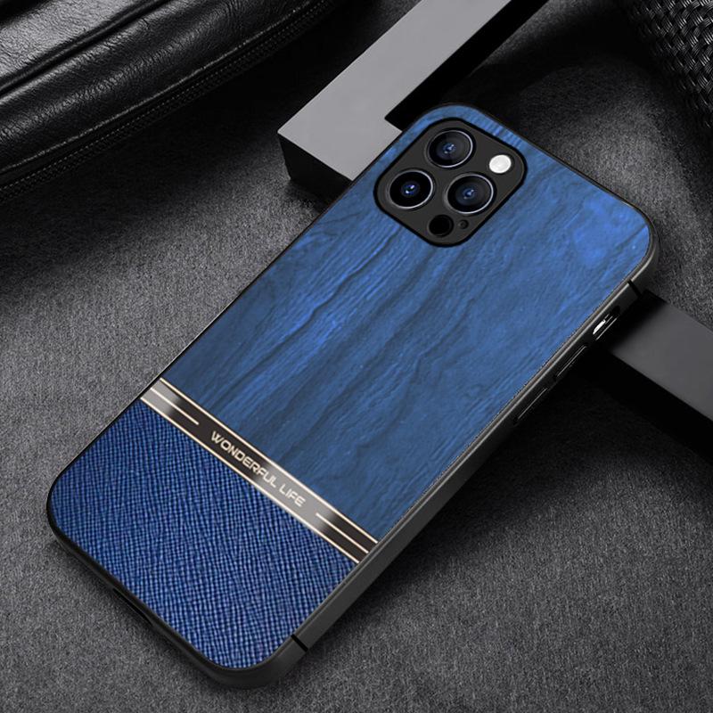 Original Wood Color Drop-Proof Case for Apple XS/XR/13PRO/15/17 with Precise Cutouts