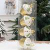 4pcs Plastic Painted Christmas Cake Pendant DIY Crafts Christmas Tree Decoration  Home Xmas Decor