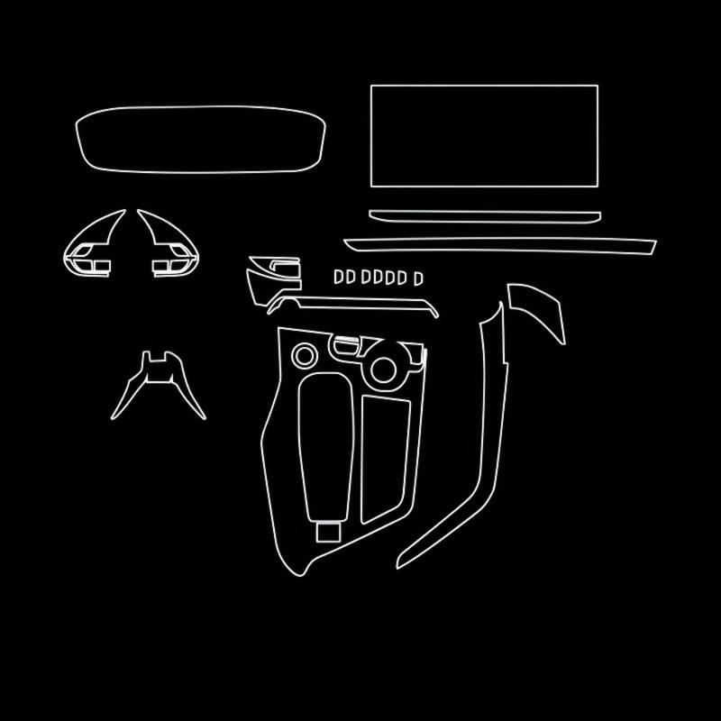 For Peugeot 5008 -2024 Car Interior Dashboard Multimedia Navigation Transparent Anti-Scratch Protection Film Modification