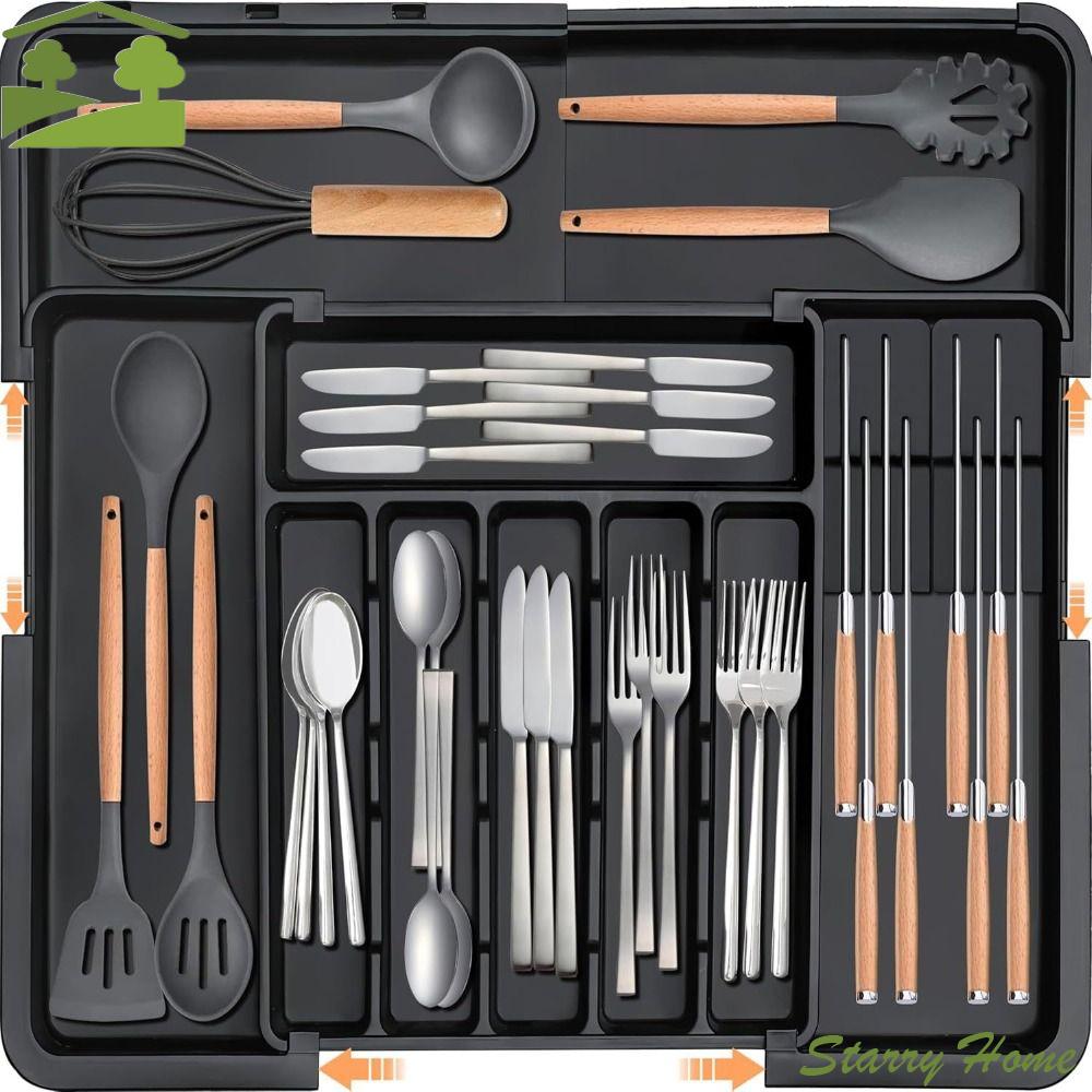 Scalable Retractable Drawer Storage Box Movable Partition Compartment Kitchen Drawer Organizer Holder Stationery Storage