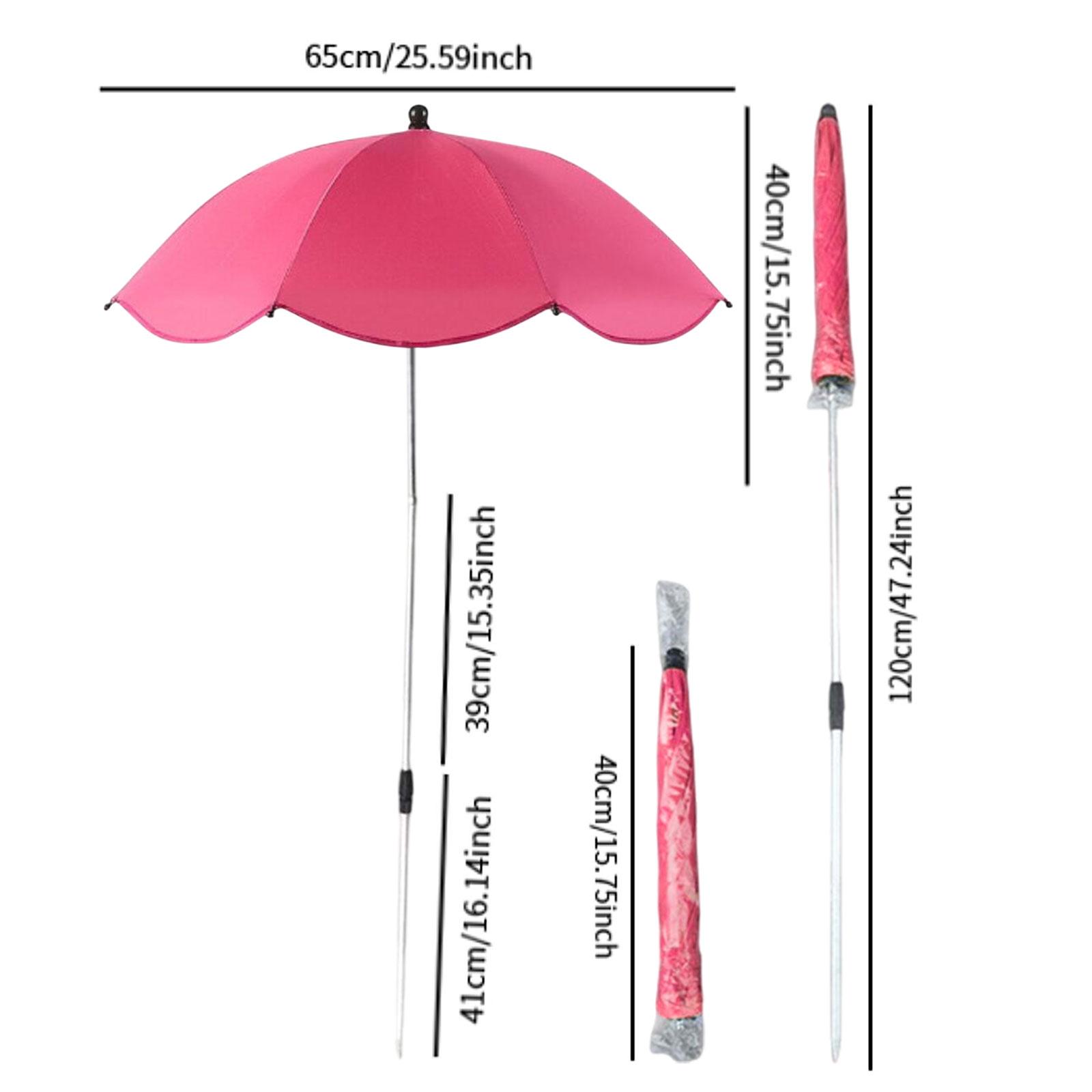 65cm Upgraded Plant Umbrellas For Outdoor Plants, Adjustable Garden Shade Umbrella Larger Plants Shade Cover 65cm Pink