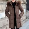 Fashion Female Warm Coat Winter Long Parkas Hooded Faux Fur Collar Loose Thick Women's Jackets
