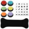4/6 Pcs Dog Communication Buttons with Nonslip Mat Voice Recording Button for Pet Training Buzzer 30 Second Record Playback