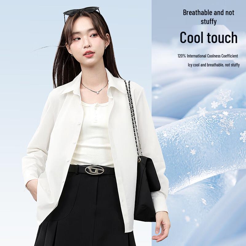 MJ STYLE Women's Ice Silk Long Sleeve Shirt