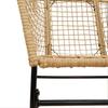 3 Piece Outdoor Dining Set Brown Poly Rattan Table & Chairs