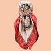 High Quality Print Silk Square Scarf Women Soft Satin Hairband Neckerchief Office Hijab Headband Foulard Bag Ribbons Gift 90Cm