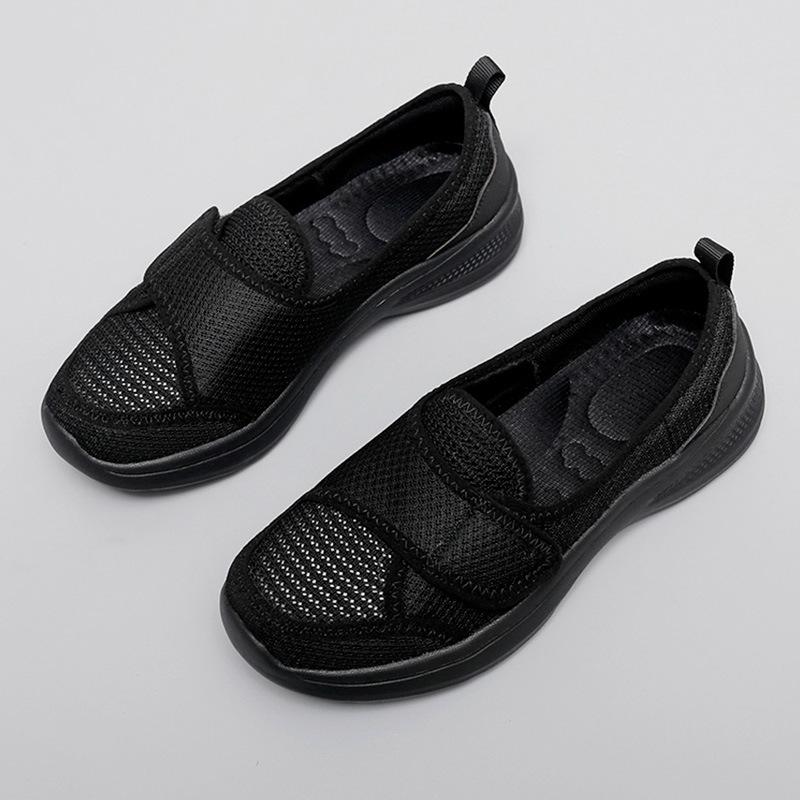 Große flache Schuhe, leichte weiche Sohlen 1 Laufschuhe, Klett-Sneaker 2 Jinjiang Schuhe
