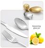 Stainless Steel Camping Cutlery Set: Knife, Fork, Spoon, Plate, Cup with Cloth Bag for Outdoor Use