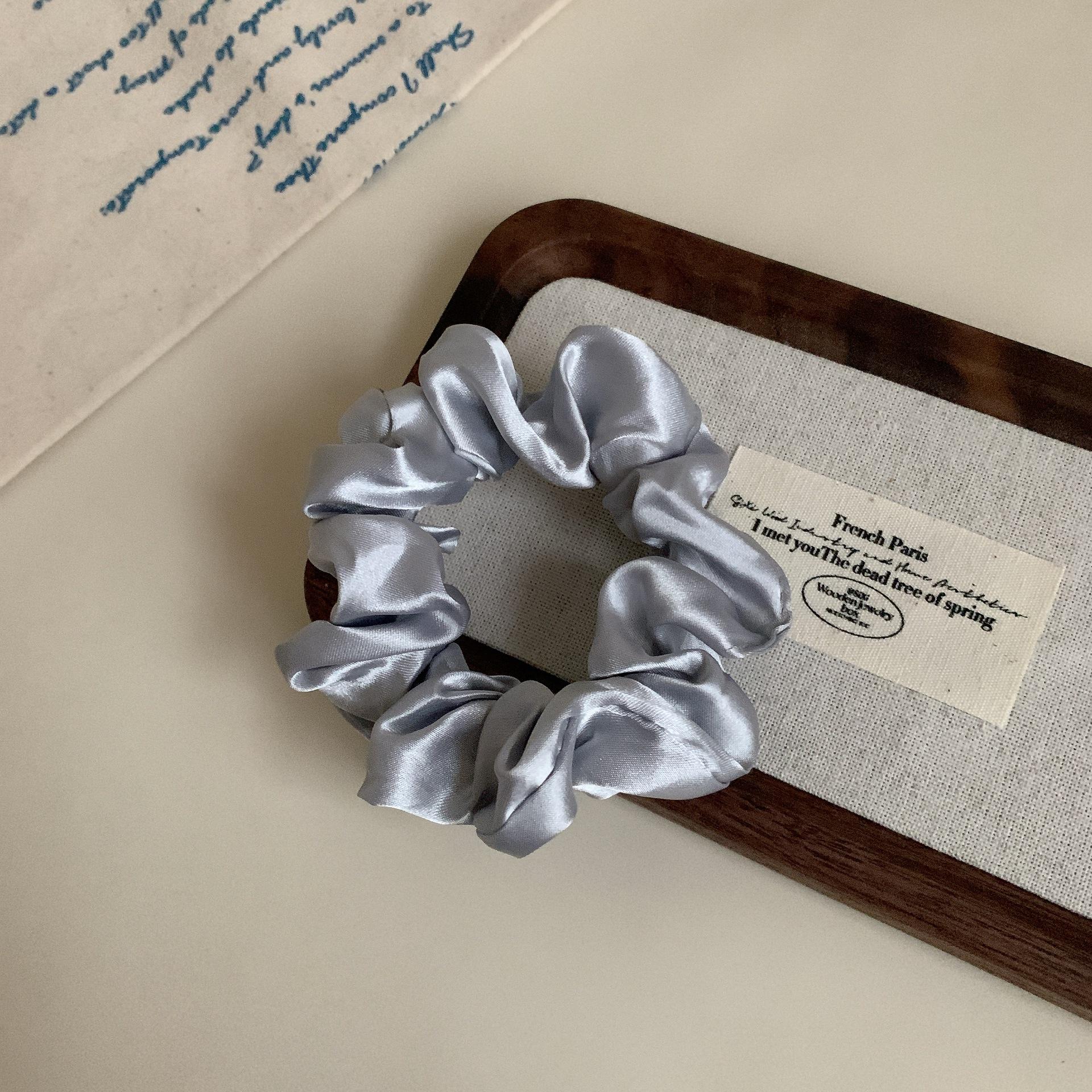 

Милый Простой Новый Серый Однотонный Сатиновый Эластичный Тканевый Бант Шнурок для Волос Головной Шнурок Высококачественные Аксессуары для Волос Headbands