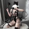 Sexy Lingerie, Cute Little Wildcat, No-take One-piece Mesh, Sexy Uniform Temptation Suit