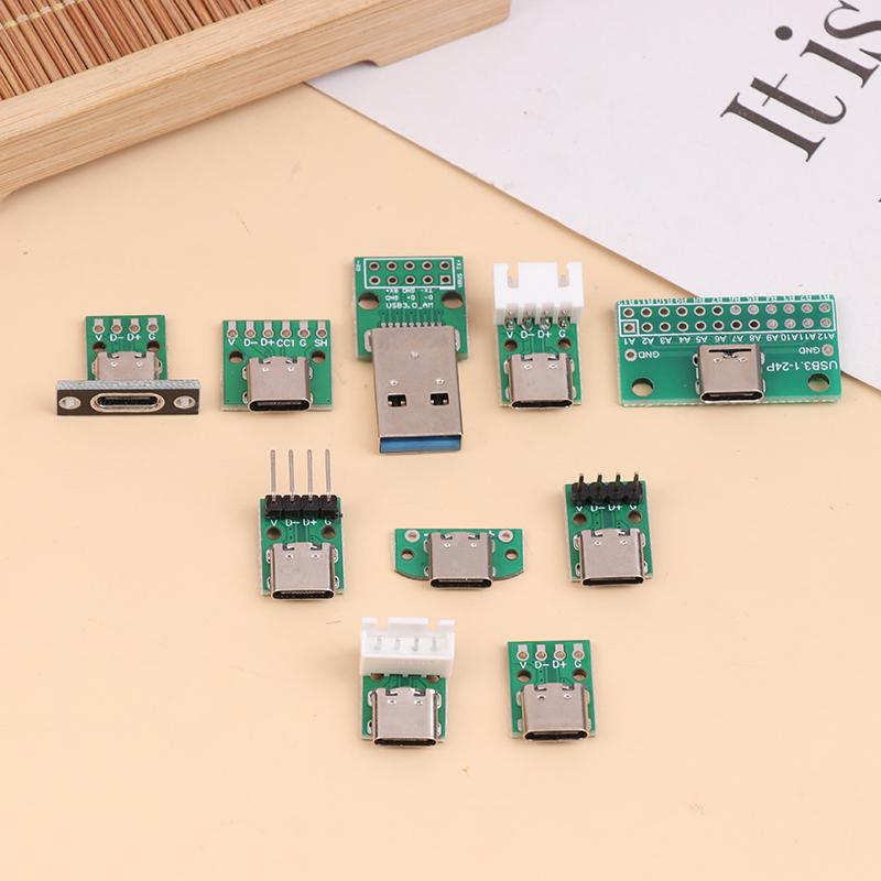 5Pcs Usb Adapter Board Typec16P To 2.54 Pin Terminal Upgrade Version With Holes For Fixation
