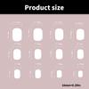 24 Pcs Short Round False Nail Elegant Artificial Nail French Tip Stick On Nail Glittering Press On Nail for Woman