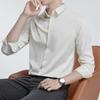 Camicia mercerizzata non stirabile da uomo, manica lunga, antipiega, camicia da cerimonia, tinta unita