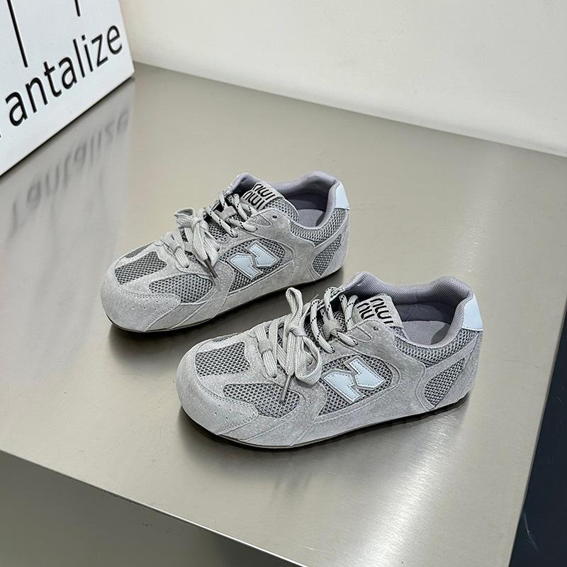 Retro women's spring mesh casual sneakers dad shoes