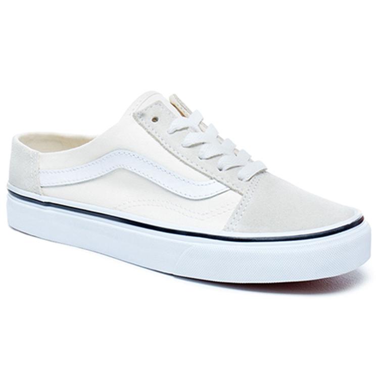 Vans Old Skool Mule 'White' (Unisex) Classic White / True White Skateboard Shoes VN0A3MUSFRL