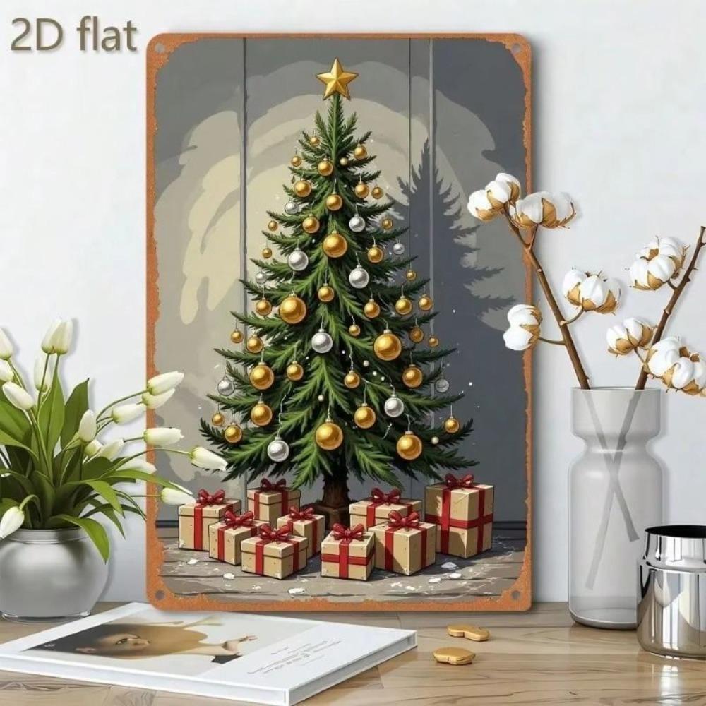 Retro Metal Wall Art, Living Room Decor, 20x30 cm Panel
