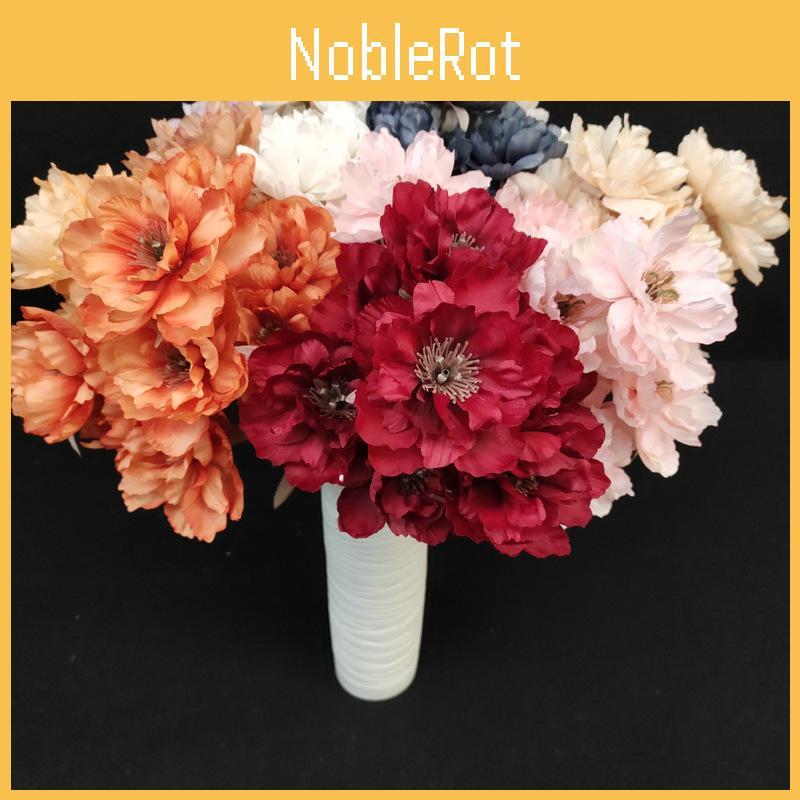 Silk Peony Realistic Artificial Flowers For Wedding Party Home Decorations