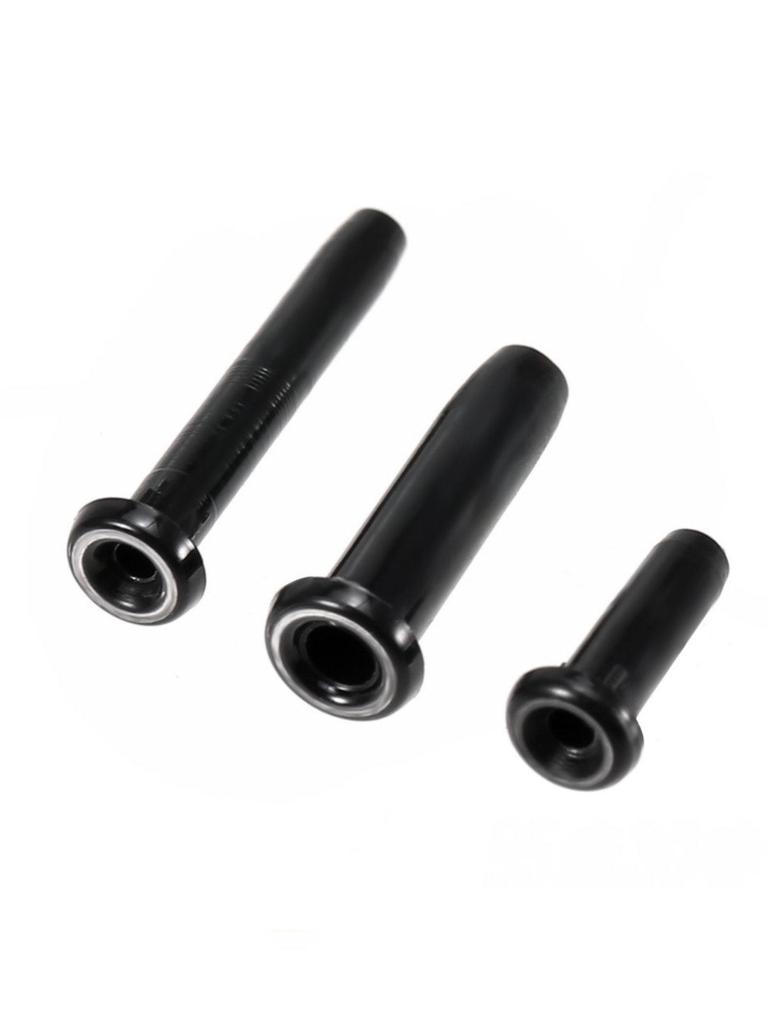 100-Pack Black Nylon Badminton Racket String Protectors with Single and Double Hole Options