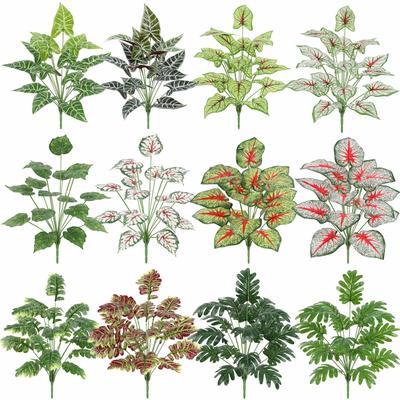 Simulation Plant Leaves Plastic Leaves 18 Head Begonia Leaves Home Decoration Shooting Props Ornament Simulation Flower