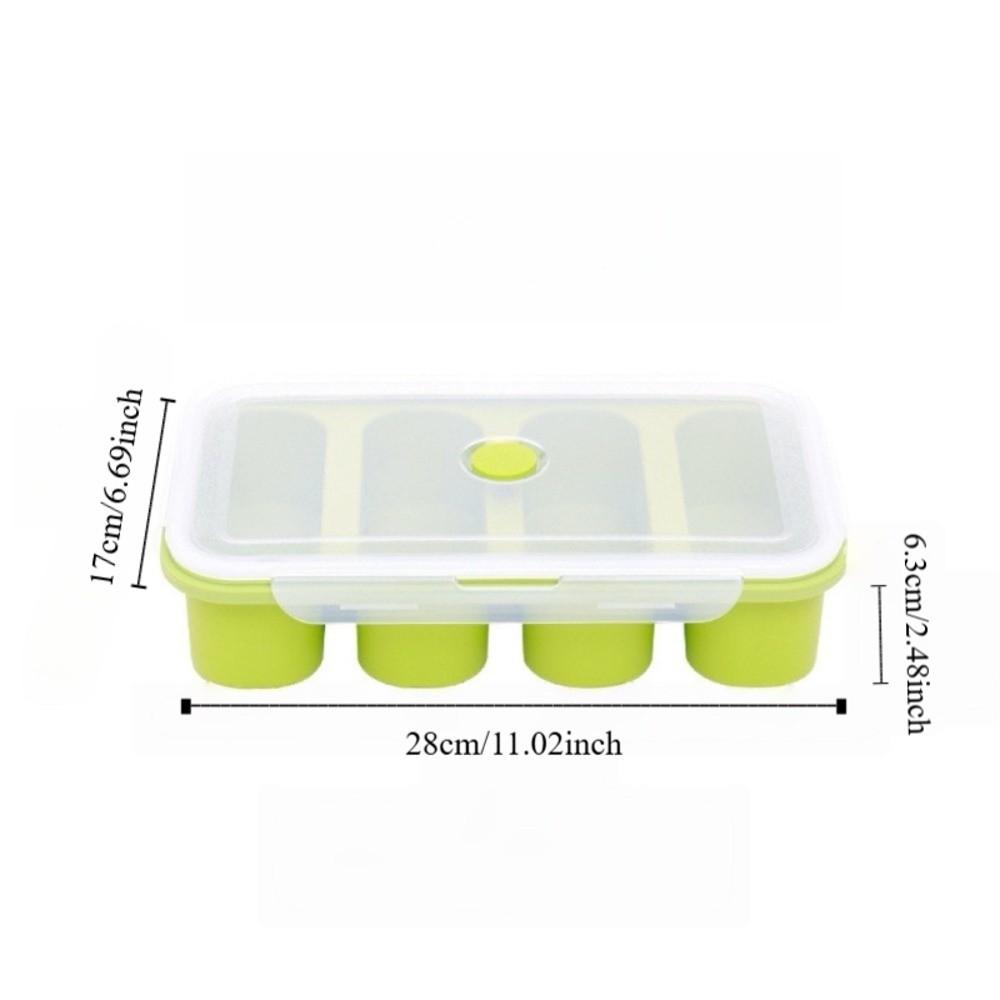 Silicone Soup Ice Cube Molds with Lid Food Meal Molds Multipurpose Freezer Soup Tray  Soup Storage