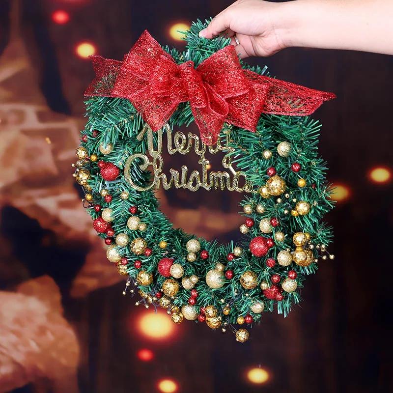 New Sprinkle Ball Christmas Wreath 30/40CM Christmas Ornament Pendant Christmas Decoration Wreath