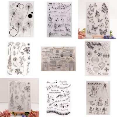 Clear Rubber Stamp Transparent Silicone Seals Stamp for Journaling Card Making DIY Scrapbooking Handmade Photo Notebook