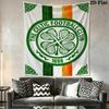 Celtic Football Club Wall Tapestry Aesthetic Wall Hanging Printed Fabric Blanket Decorative Tapestries for Bedroom Living Room Home Decor