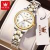 Orologio marca OLEVS con diamanti incastonati, impermeabile, luminoso, al quarzo, per donna 5563