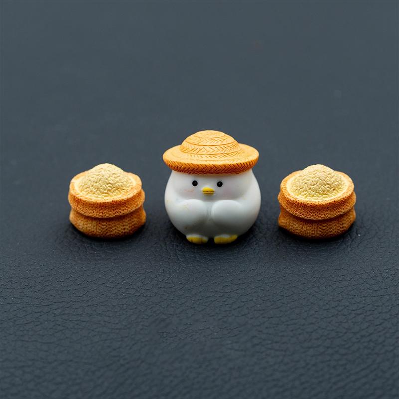 Creative Car Navigation Screen Rear Mirror Cute Chick Straw Pile Supplies Accessories Car Center Console Ornament Decoration